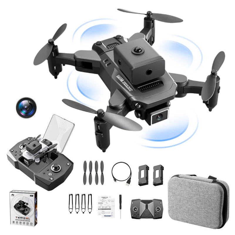 KY912 4K HD Single Lens RC Drone Aerial Photo Mini Quadcopter Portable Folding Aircraft with Four-Sided Obstacle Avoidance (2Pcs Batteries) KY912 4K HD Single Lens RC Drone Aerial Photo Mini Quadcopter Portable Folding Aircraft with Four-Sided Obstacle Avoidance (2Pcs Batteries)